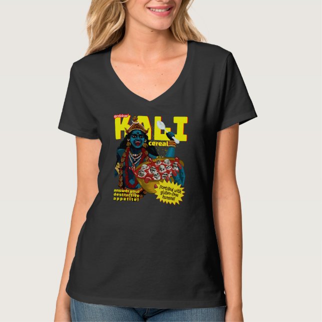 T-shirt Amusant dessin de déesse hindoue de Kali (Devant)