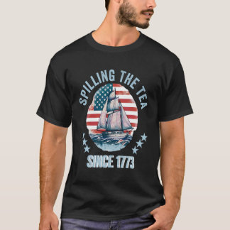 T-shirt Amusant Déverser Le Thé Depuis 1773 Vintage Us His