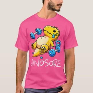 T-shirt Amusant Dinosaure Entraînement Salle De Fitness Re