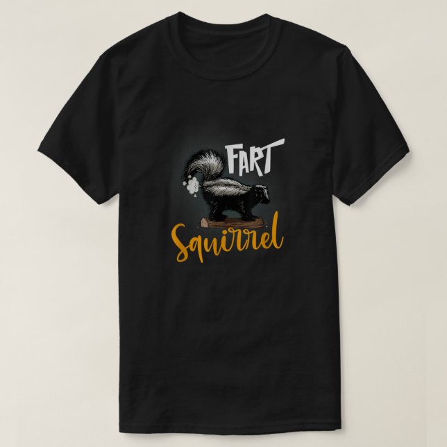 T-shirt Amusant Écureuil de paille Skunk Mauvais nom anima (Design devant)