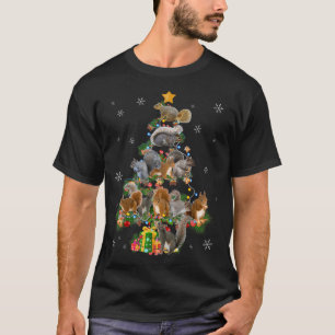 T-shirt Amusant écureuil Noël Arbre d'écureuil passé Noël