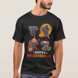 T-shirt Amusant éléphant Joyeux cadeau de Noël HalloMerciM