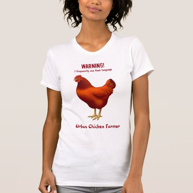T-shirt Amusant éleveur de poulet urbain Red Hen (Devant)