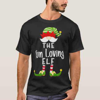 T-shirt Amusant Elf Groupe Noël Funny Pajama Party