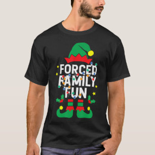 T-shirt Amusant Elfe Forcé Famille Amusant Sarcastique Noë
