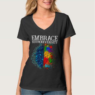 T-shirt Amusant Embrasser Neurodiversité Cerveau Adhd Auti