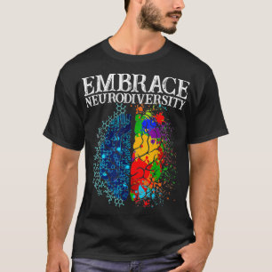 T-shirt Amusant Embrasser Neurodiversité Cerveau TDAH Auti