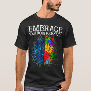 T-shirt Amusant Embrasser Neurodiversité Cerveau TDAH Auti