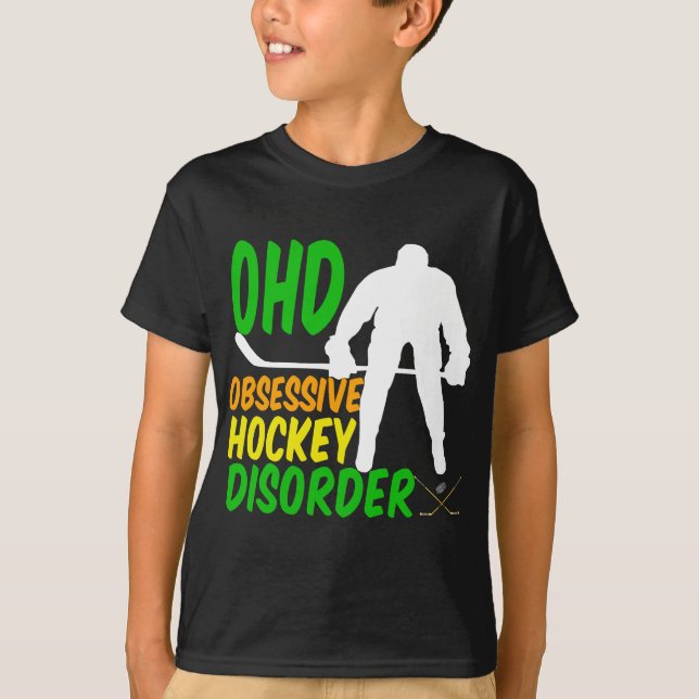 T-shirt Amusant enfants de hockey (Devant)