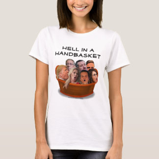 T-shirt Amusant enfer MAGA dans un panier anti-conservateu