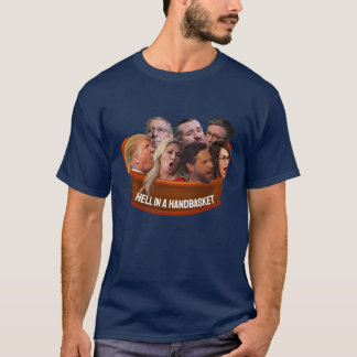 T-shirt Amusant enfer MAGA dans un sac à main anti-Trump-