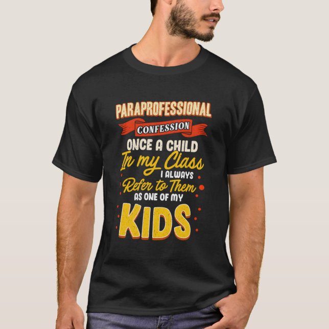 T-shirt Amusant enseignant Appréciation cadeau Paraprofess (Devant)