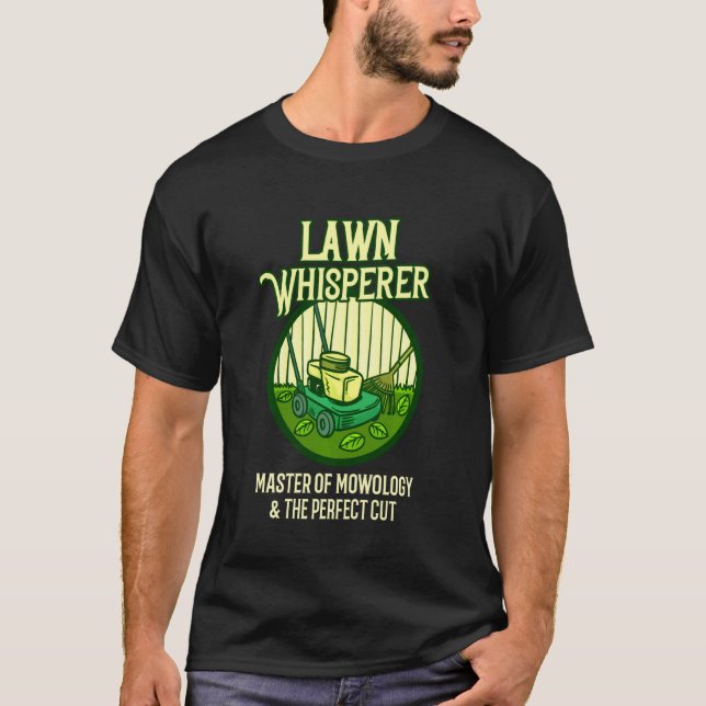 T-shirt Amusant Entretien de la pelouse Landscaper Mowing (Devant)