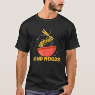 T-shirt Amusant Envoyer Noeuds Ramen Noodle Amant Pun de n