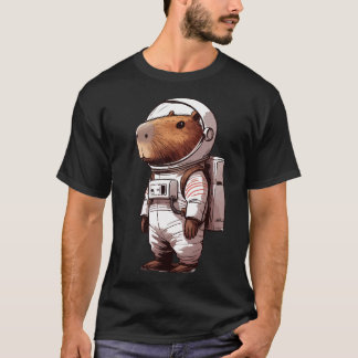 T-shirt Amusant espace astronaute Capybara