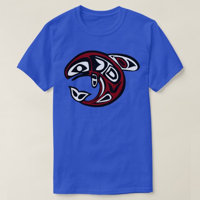 T-shirt Amusant et Cool Totem baleine Tribale Design d'art (Design devant)