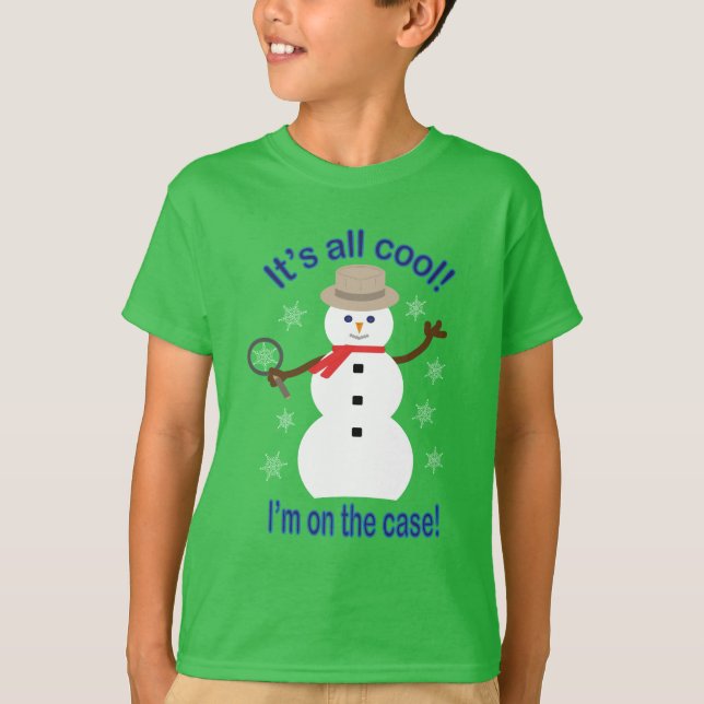 T-shirt Amusant et fantaisie Tout est Cool Snowman Inspect (Devant)