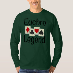 T-shirt Amusant Euchre Legend Card Joueur Lover Gagnant