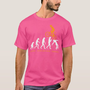 T-shirt Amusant Évolution Humaine Vélo Montagne Bmx Mtb