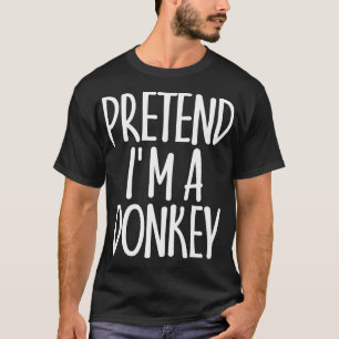 T-shirt Amusant Facile Déguisement Je Suis Un Ane Cadeau B