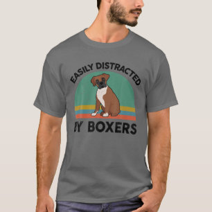 T-shirt Amusant Facilement Distrait Par Les Boxers Pour Ch