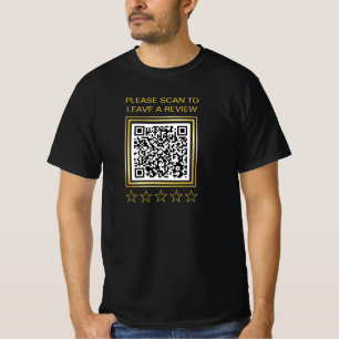T-shirt Amusant Faites Votre Propre Code QR Laisser Un Avi