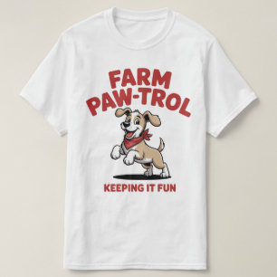 T-shirt amusant Farm Paw-trol – Chien mignon