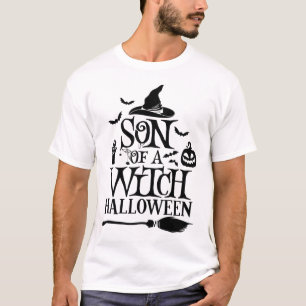 T-shirt Amusant Fils D'Halloween D'Une Sorcière Bébé
