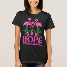 Amusant Flamant rose Hope Flower Cancer du sein Aw