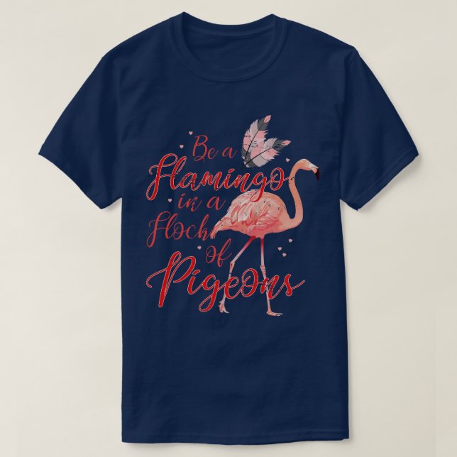 T-shirt Amusant Flamant rose Lover Flamant rose cadeau Pig (Design devant)