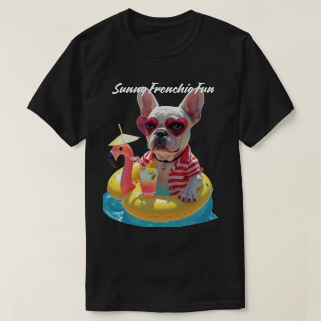T-shirt Amusant Frenchie Ensoleillé (Design devant)