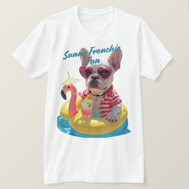 T-shirt Amusant Frenchie Ensoleillé (Design devant)