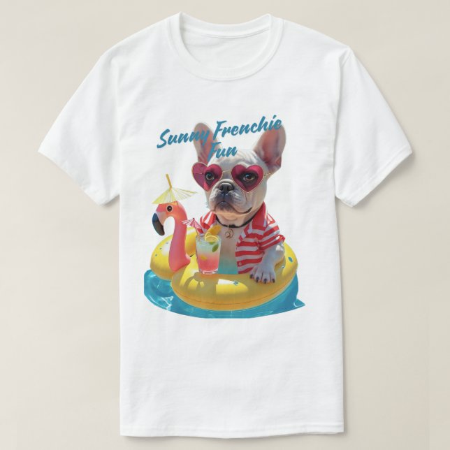 T-shirt Amusant Frenchie Ensoleillé (Design devant)