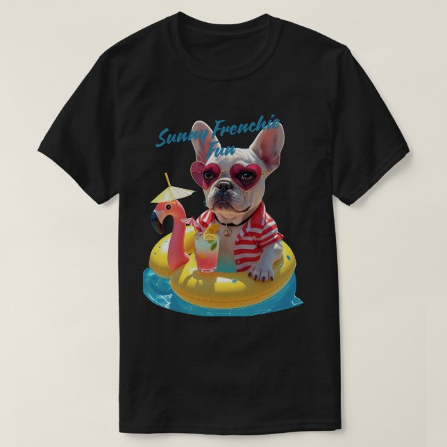 T-shirt Amusant Frenchie Ensoleillé (Design devant)