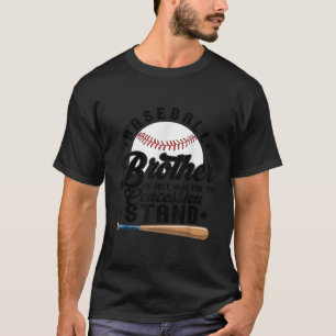 T-shirt Amusant Frère De Baseball Juste Ici Pour Concessio