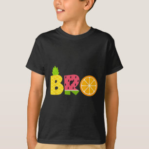T-shirt Amusant Frère Fruitaire Amoureux Summer Boys Fruit