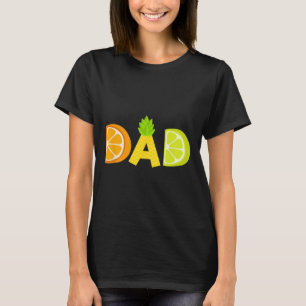 T-shirt Amusant Fruitaire Papa Amoureux Été Père Fruit Sli