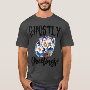 T-shirt Amusant Ghoost Salutations Boo Éffrayant Halloween