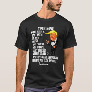T-shirt Amusant Grand Papa Donald Trump Père Fête Cadeau T