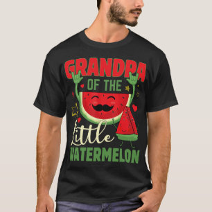 T-shirt Amusant Grand-Père De La Petite Pastèque Tropicale