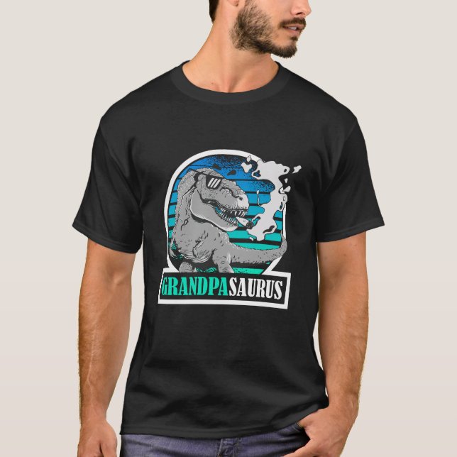 T-shirt Amusant Grandpasaurus Cool T-rex Dinosaur Grand-pè (Devant)