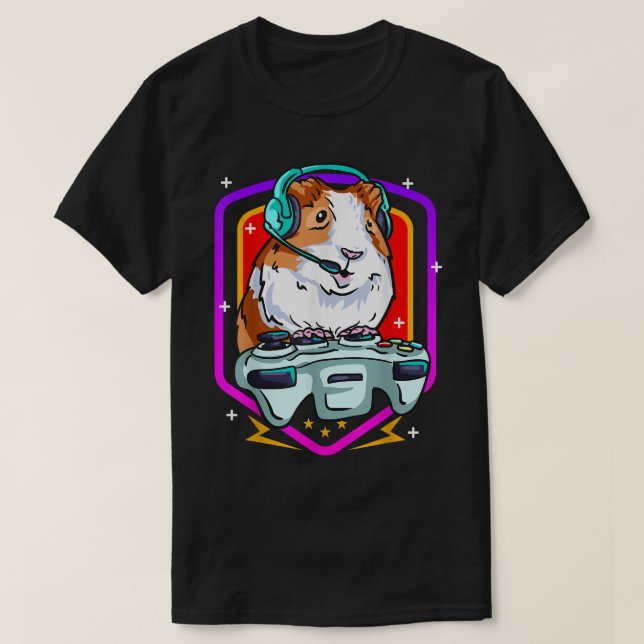 T-shirt Amusant Guinée Pig Jeu Gamer Hamster Furry Pomme d (Design devant)