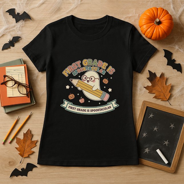 T-shirt Amusant Halloween Enseignant Première Classe Est S (Créateur téléchargé)