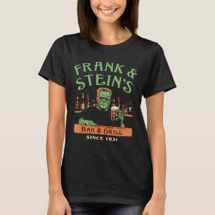 T-shirt Amusant Halloween Frank Et Stein's Bar Grill