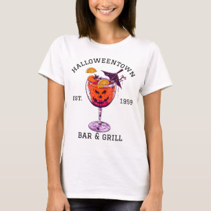 T-shirt Amusant Halloweentown Bar & Grill Boos Costume chi
