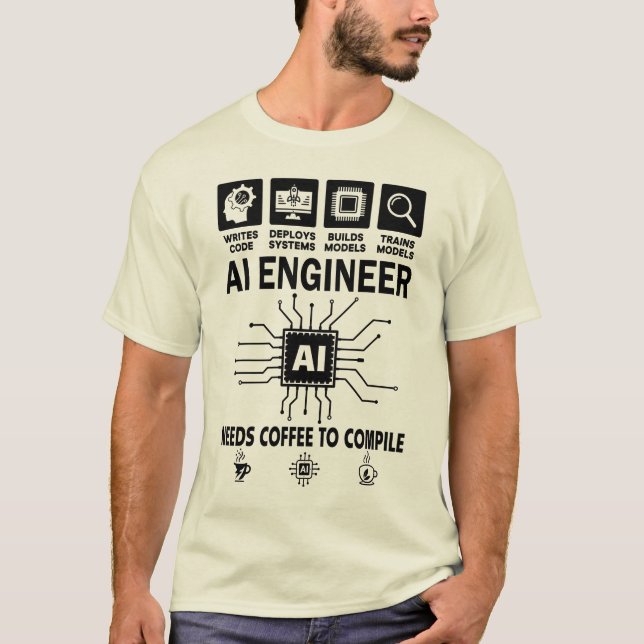T-shirt Amusant ingénieur en intelligence artificielle a b (Devant)