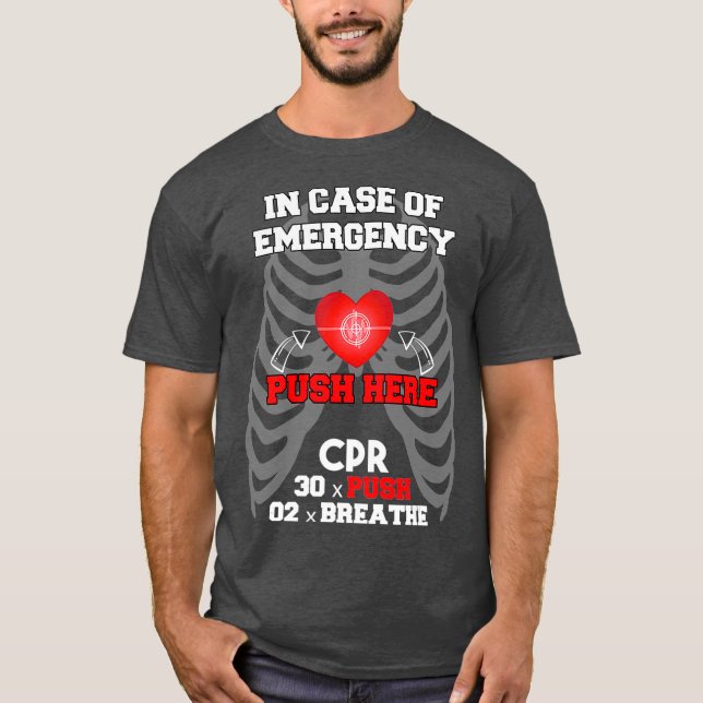 T-shirt Amusant instructeur de RCR Premiers soins pour les (Devant)