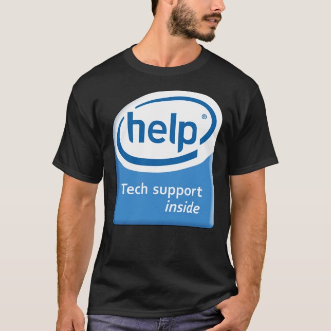 T-shirt Amusant Intel Parody Logo Informatique Support tec (Devant)
