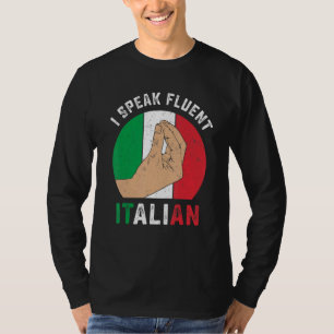 T-shirt Amusant Italie Gesture main Parle Fluent Sarc ital