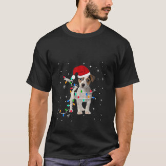 T-shirt Amusant Jack Russell Terrier Noël Light Chien Pup